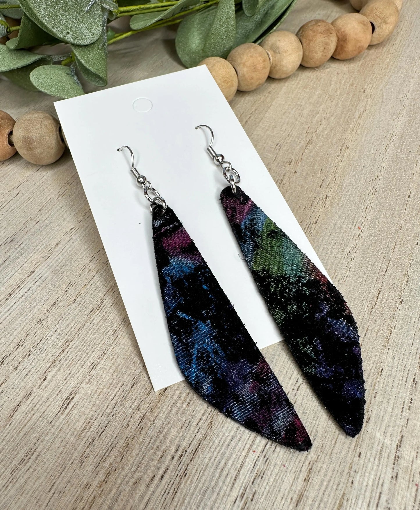 Black Rainbow Metallic Earring
