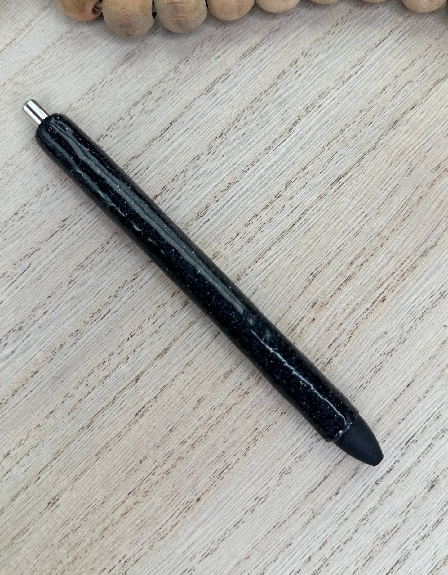 Black Rainbow Skelly Glitter Pen