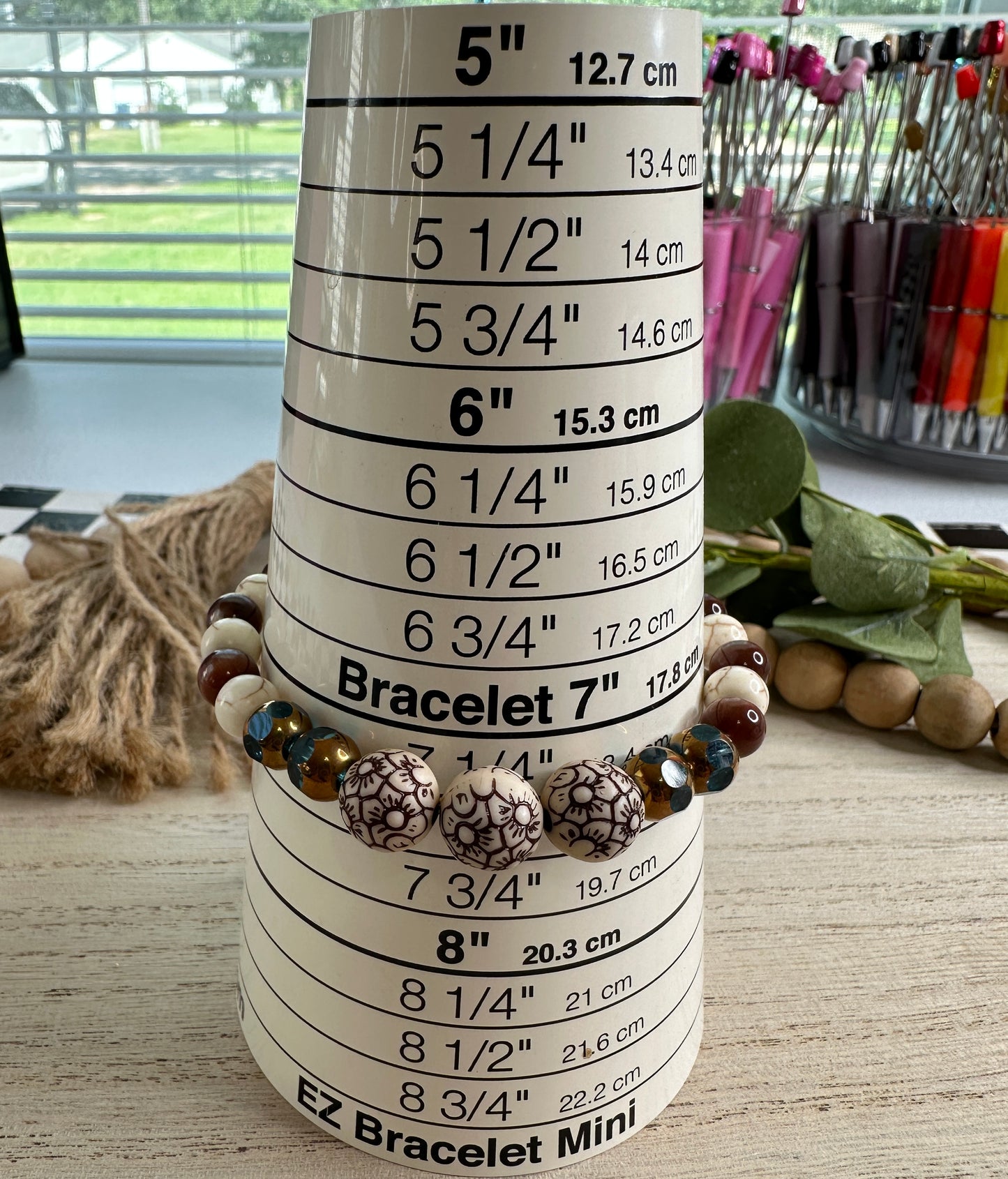 BRACELET #4 brown and teal