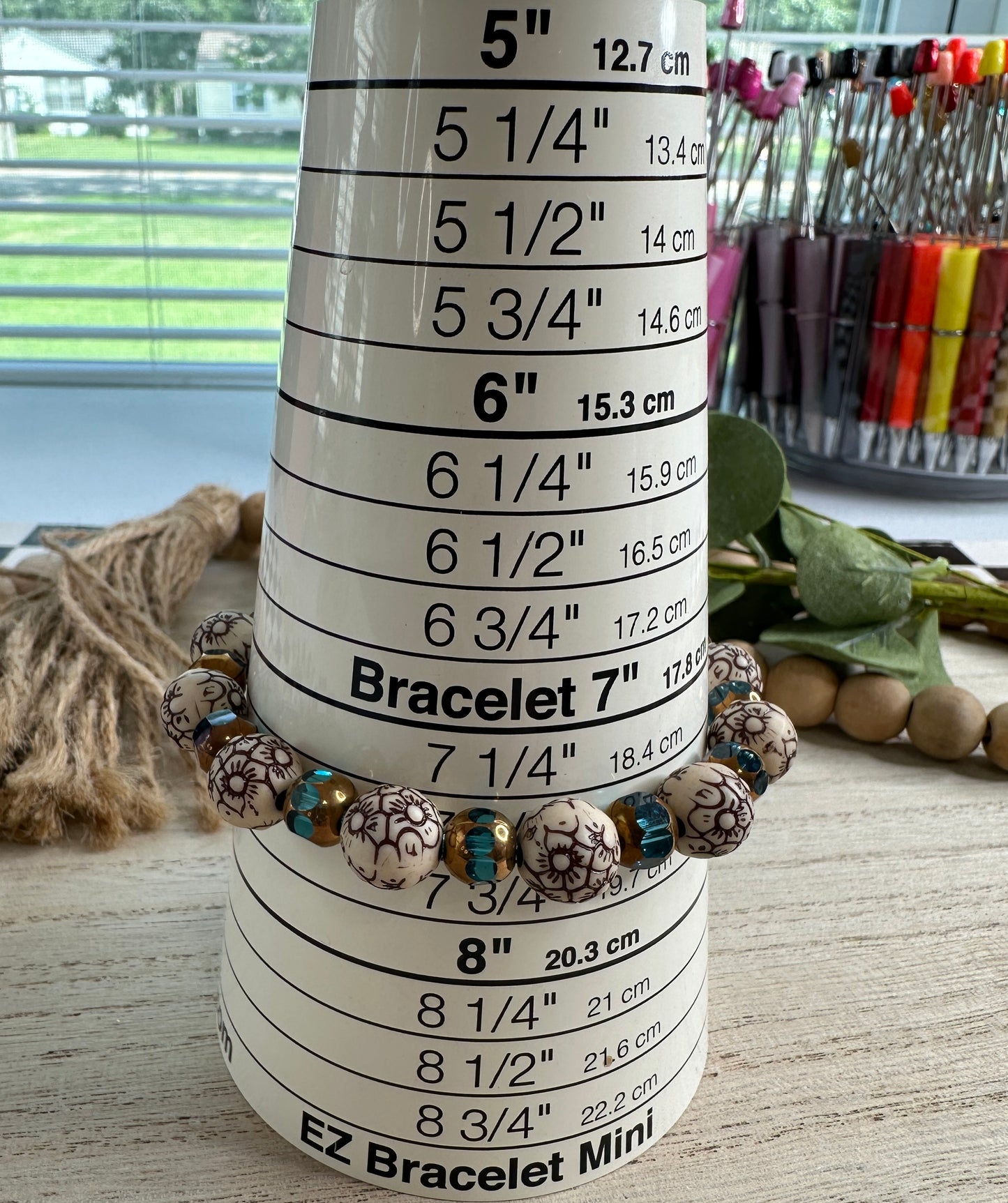 BRACELET #3 brown and teal