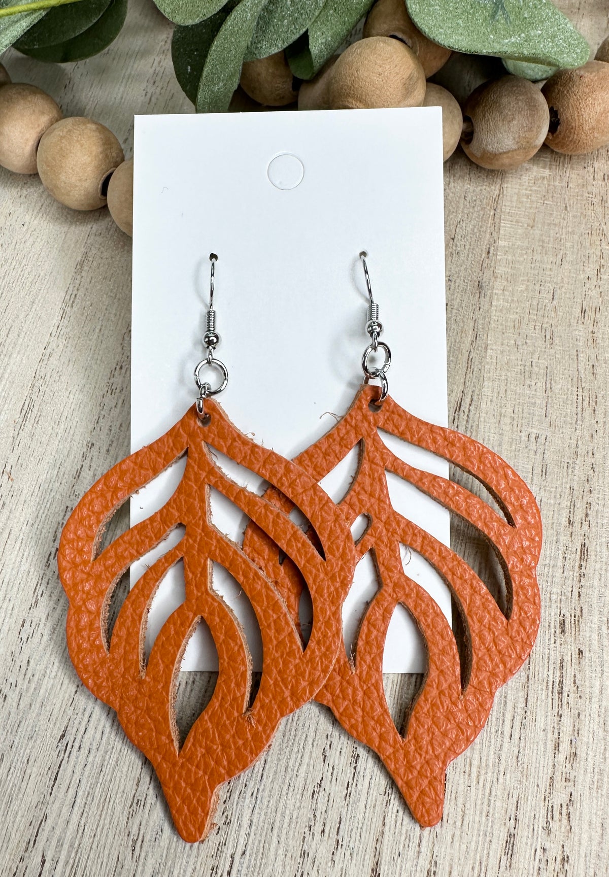 Perfect Orange Leaf Earring