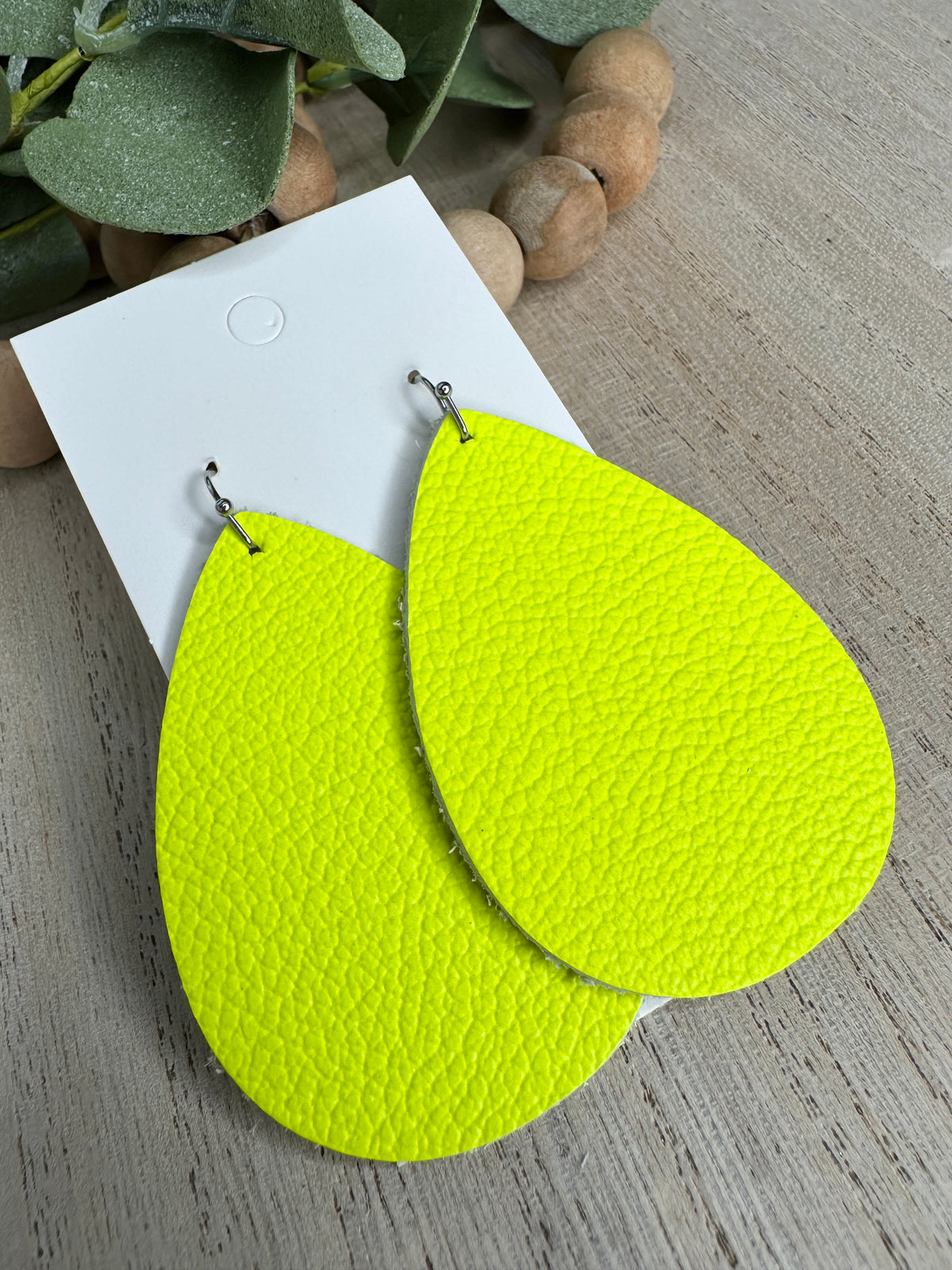 Neon Safety Yellow Earring