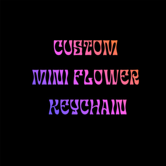 CUSTOM MINI BEADED FLOWER KEYCHAIN