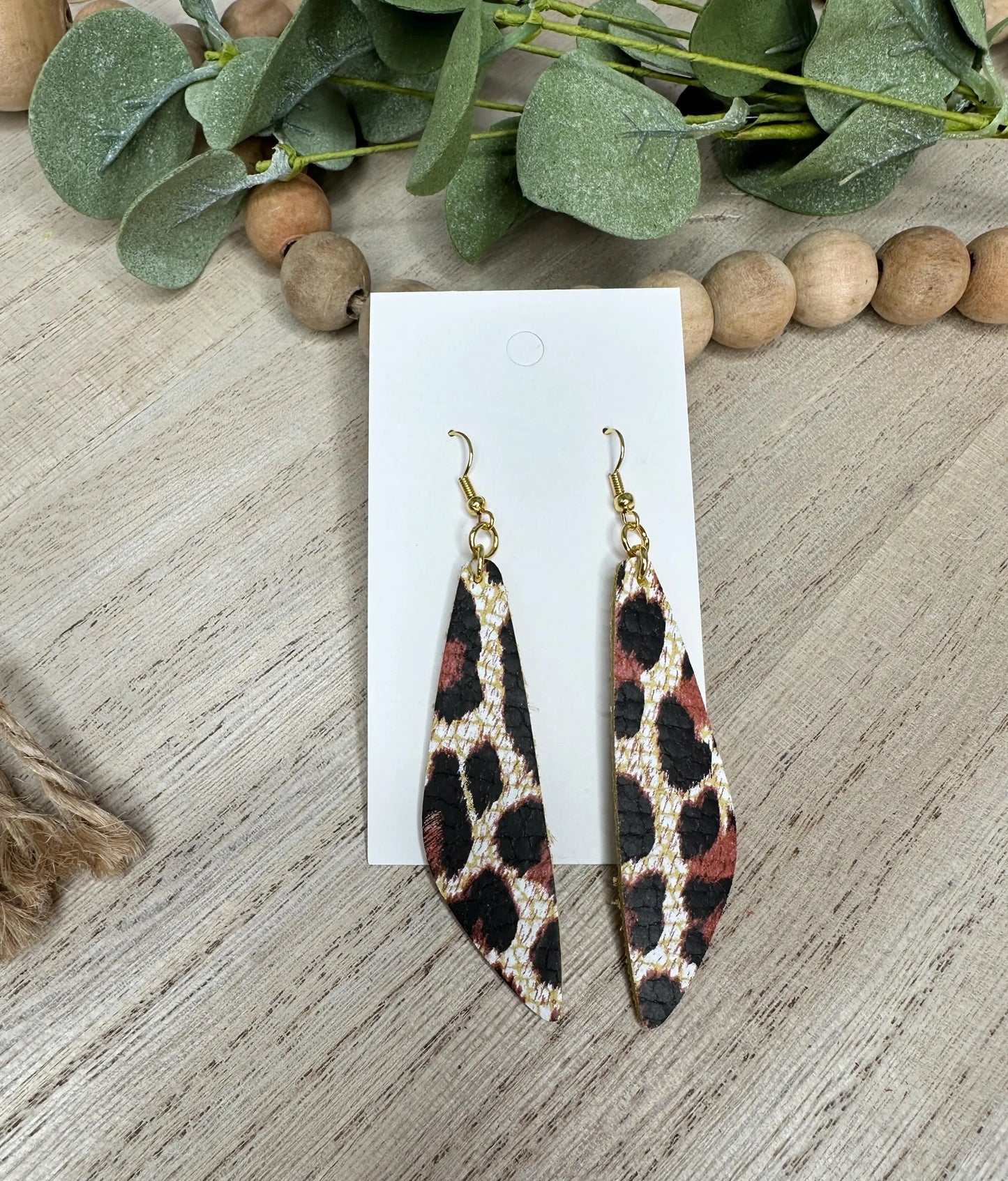 Leopard Angled Earring