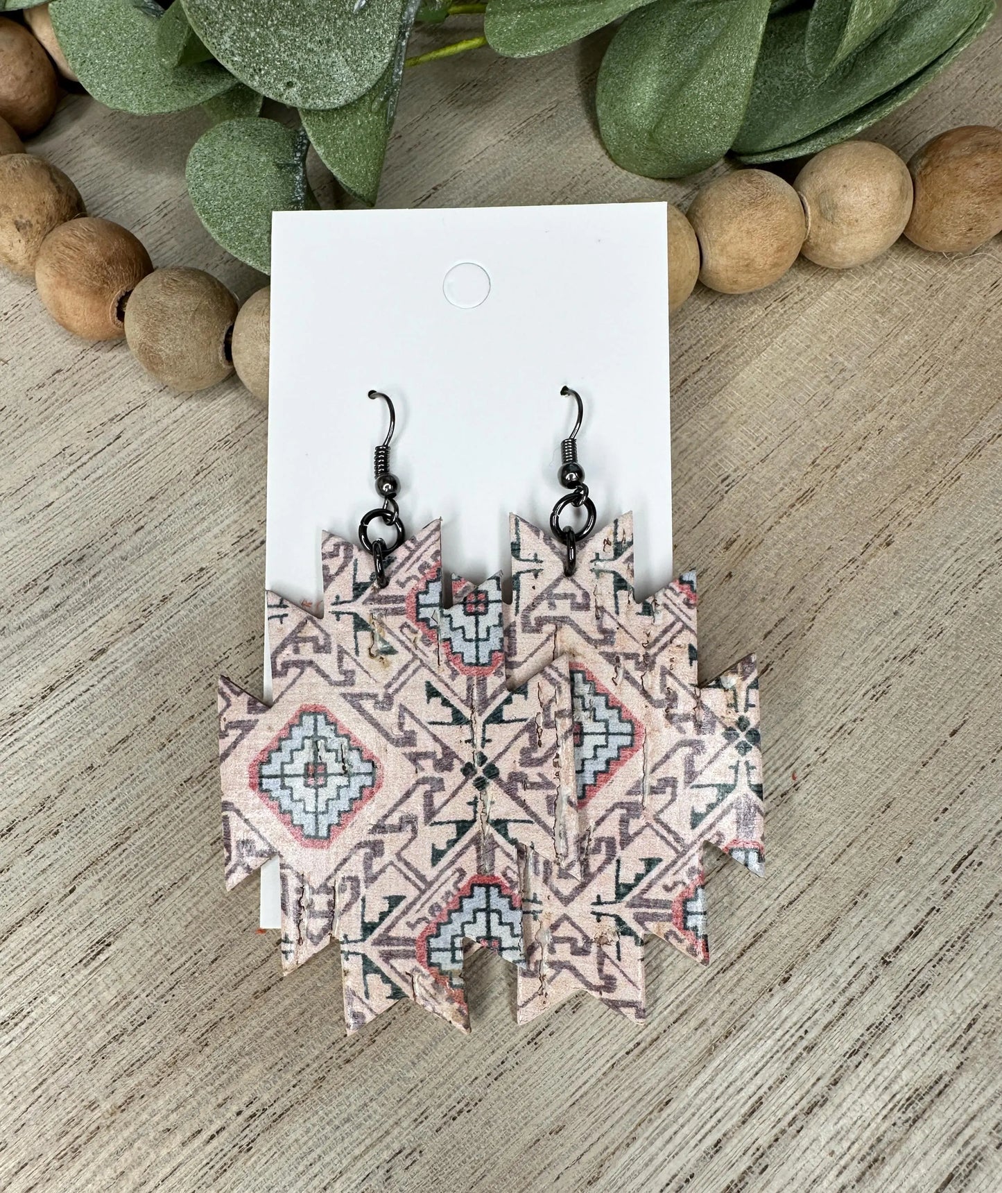 Pink Aztec Earrings