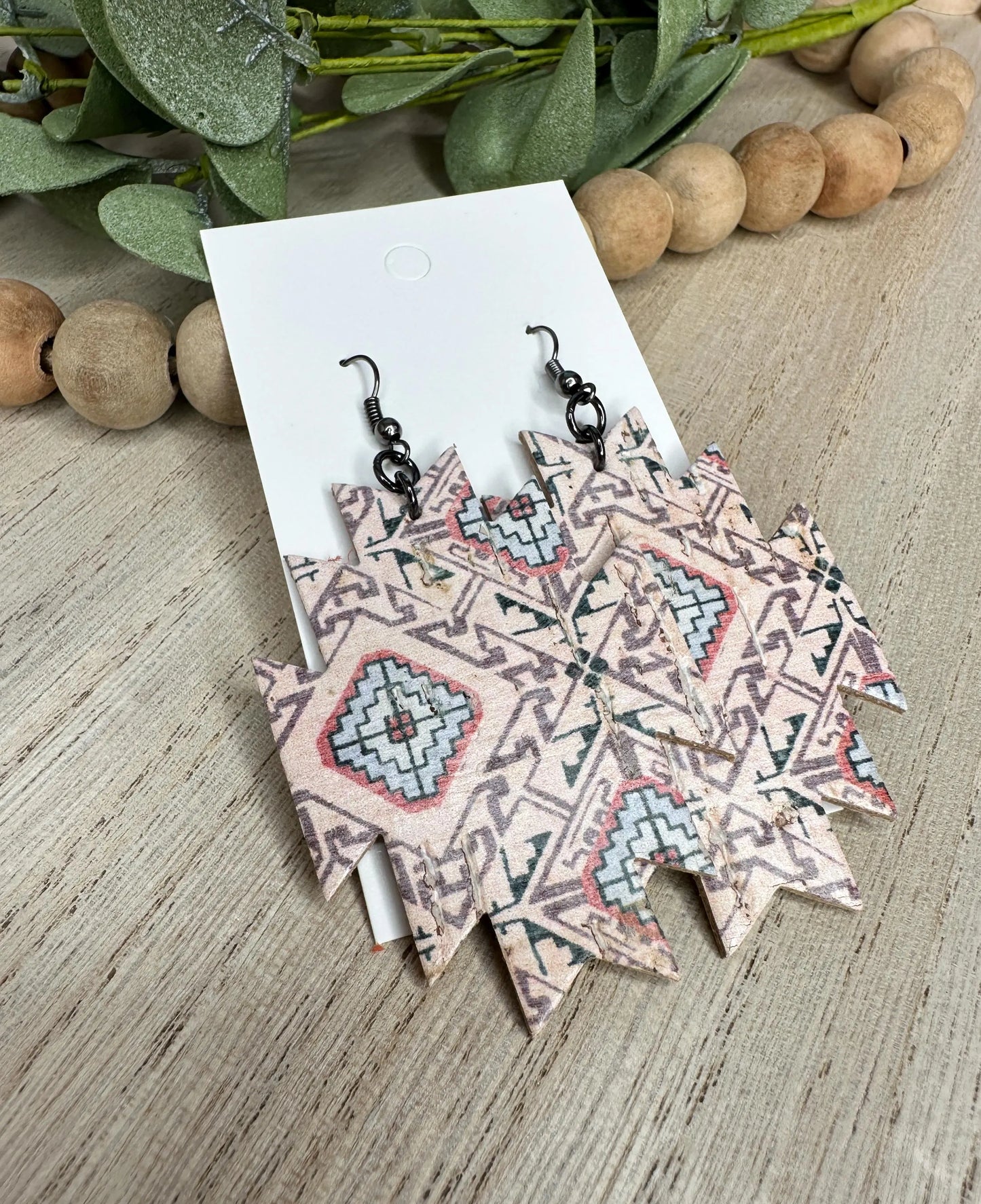 Pink Aztec Earrings
