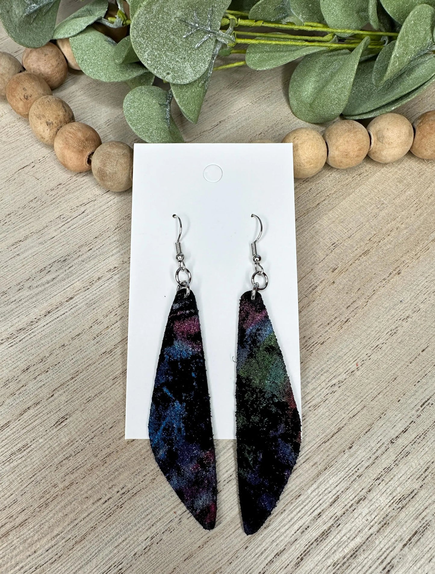 Black Rainbow Metallic Earring