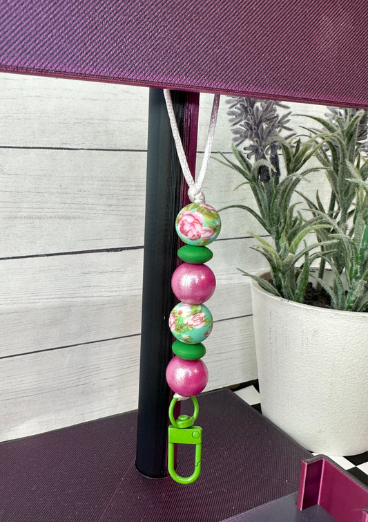 Freshie Hanger #27 pink green floral