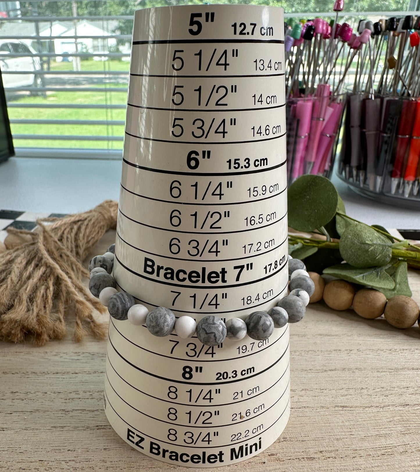 BRACELET #5 Grey and white