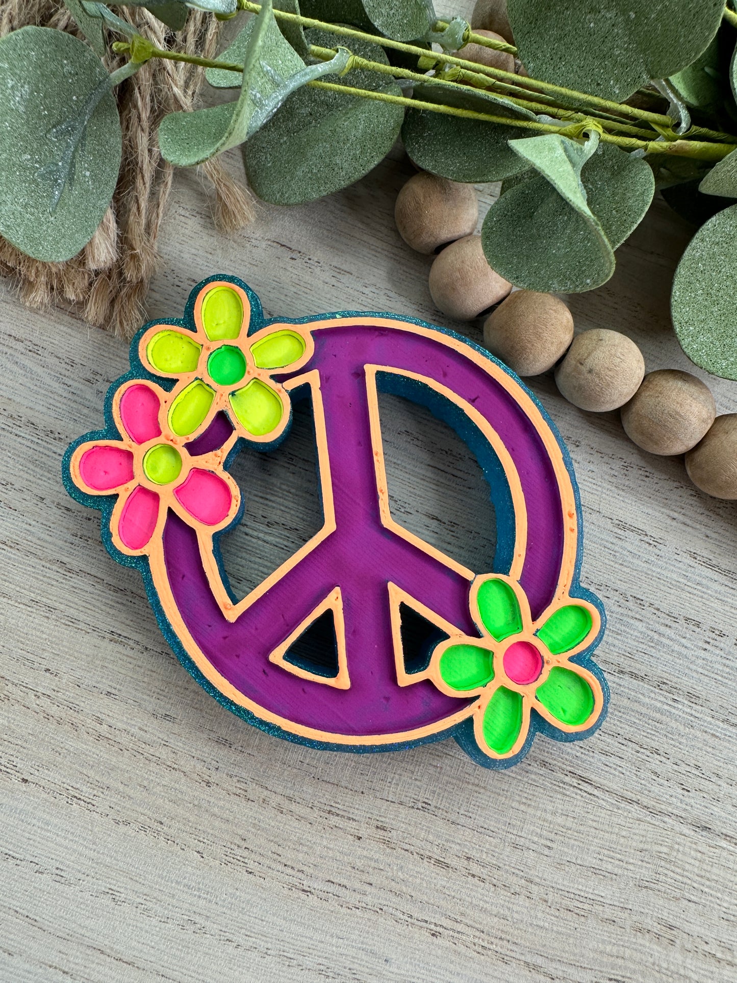 Purple Peace with Flowers