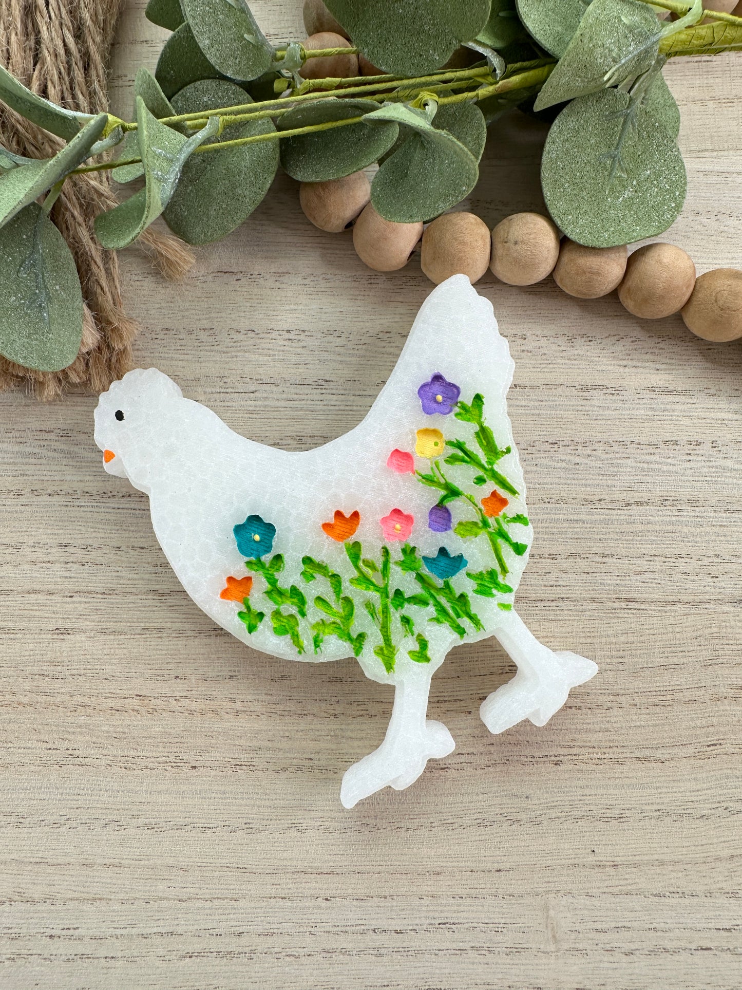 WHITE FLORAL CHICKEN