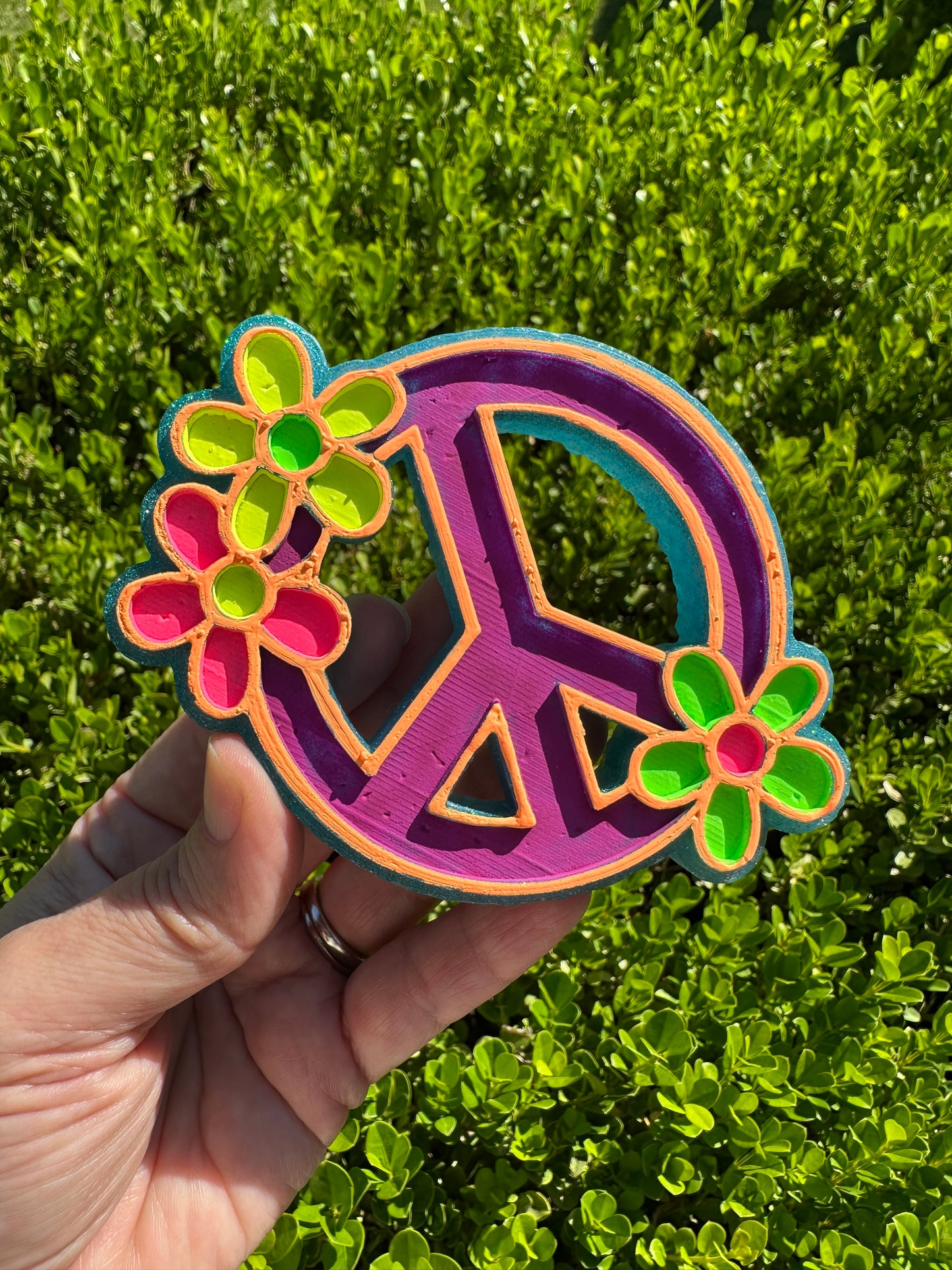 Purple Peace with Flowers