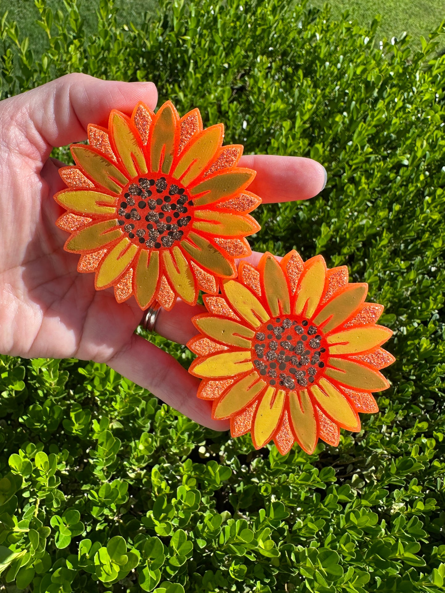 Orange Sunflower Vent Clips