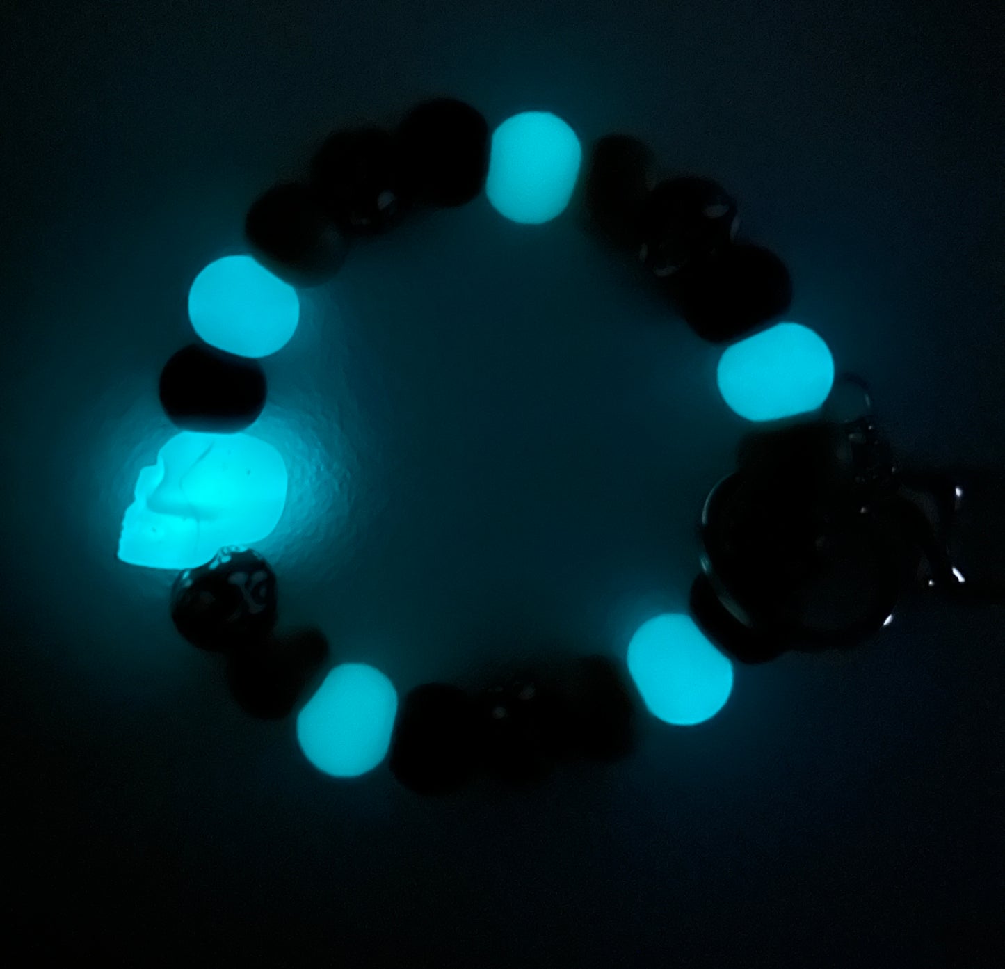 Wristlet Keychain #1 Skelly Glow in the Dark