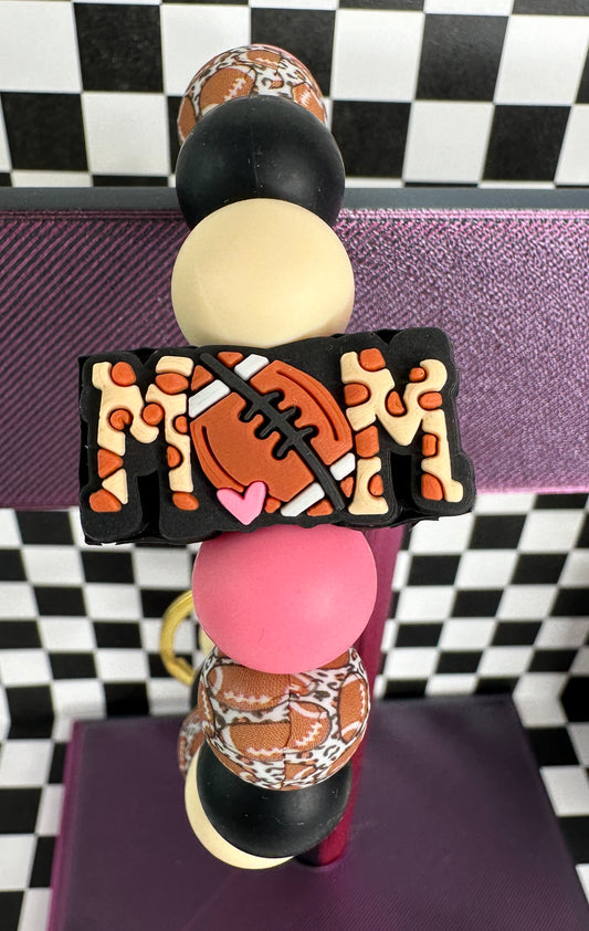 Wristlet Keychain #4 Football Mom