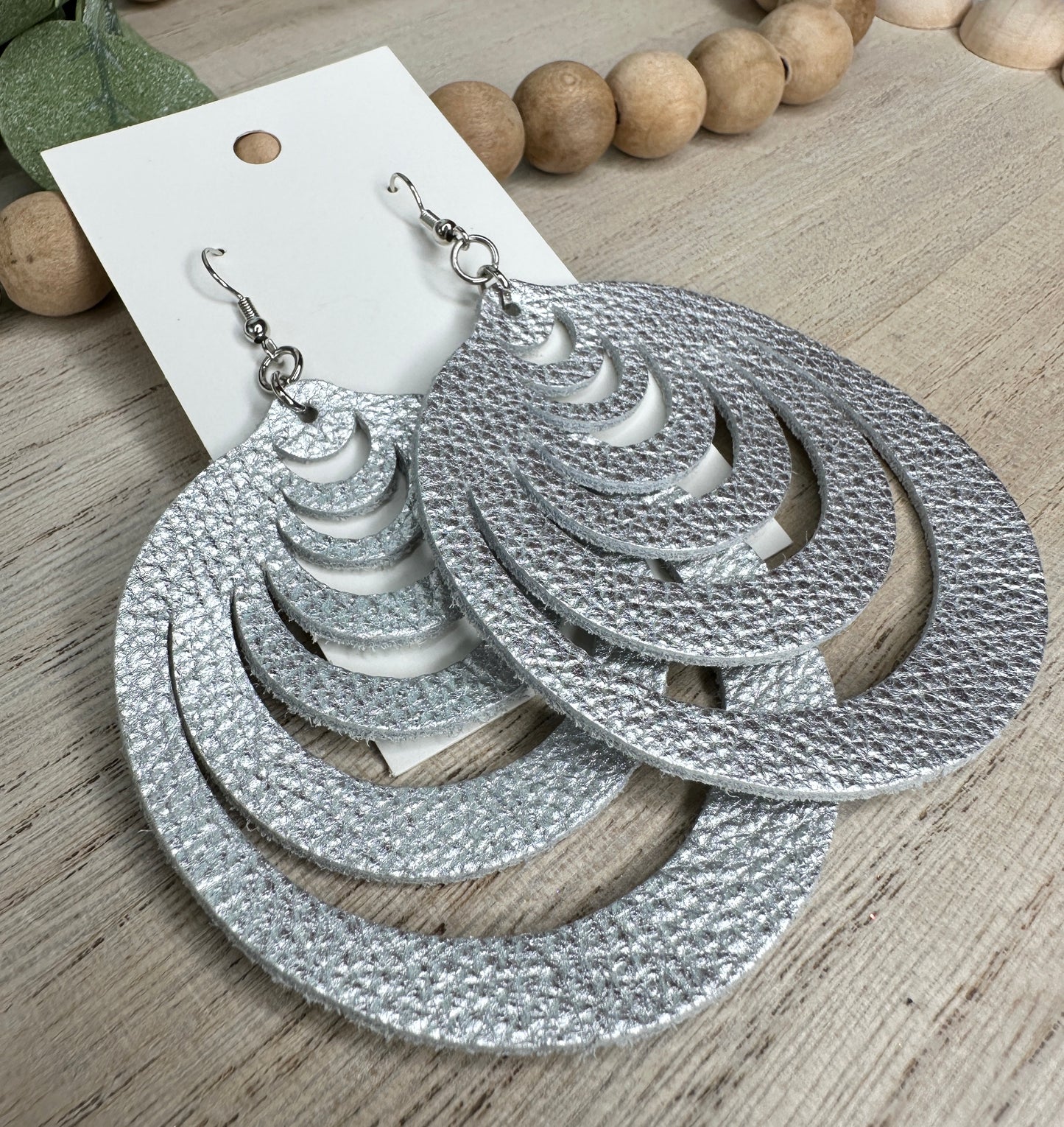 Silver Round Cut Out Earring