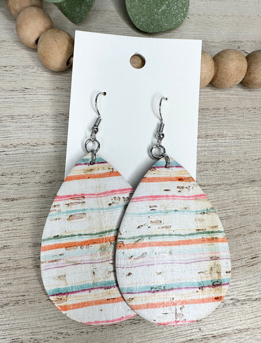 Beachy Stripes Teardrop Earring