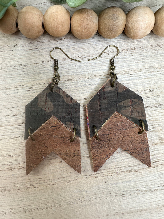 Arrow Wooded Camo Earring