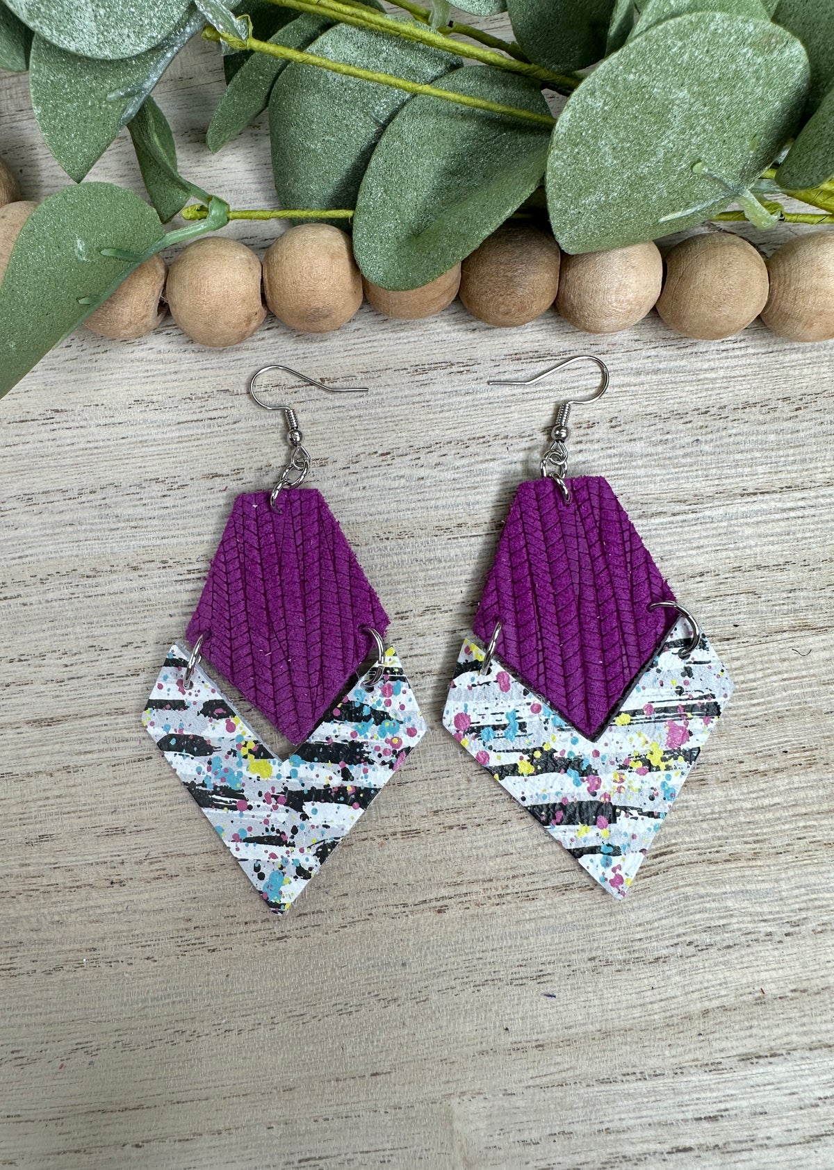80's Paint Splatter Earring