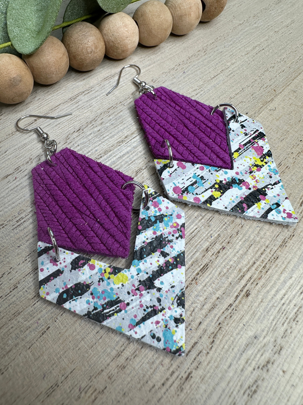80's Paint Splatter Earring