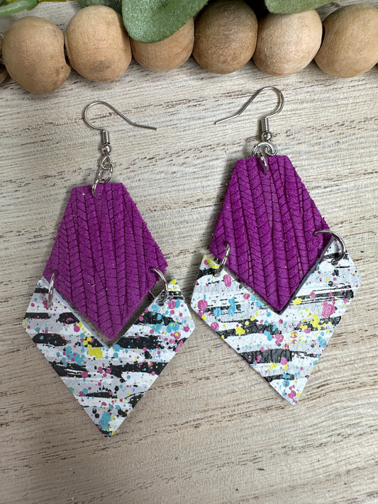80's Paint Splatter Earring
