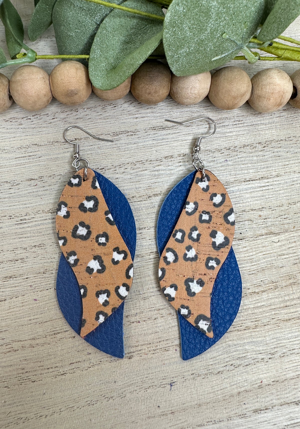Royal Mustard Leopard Layered Earring