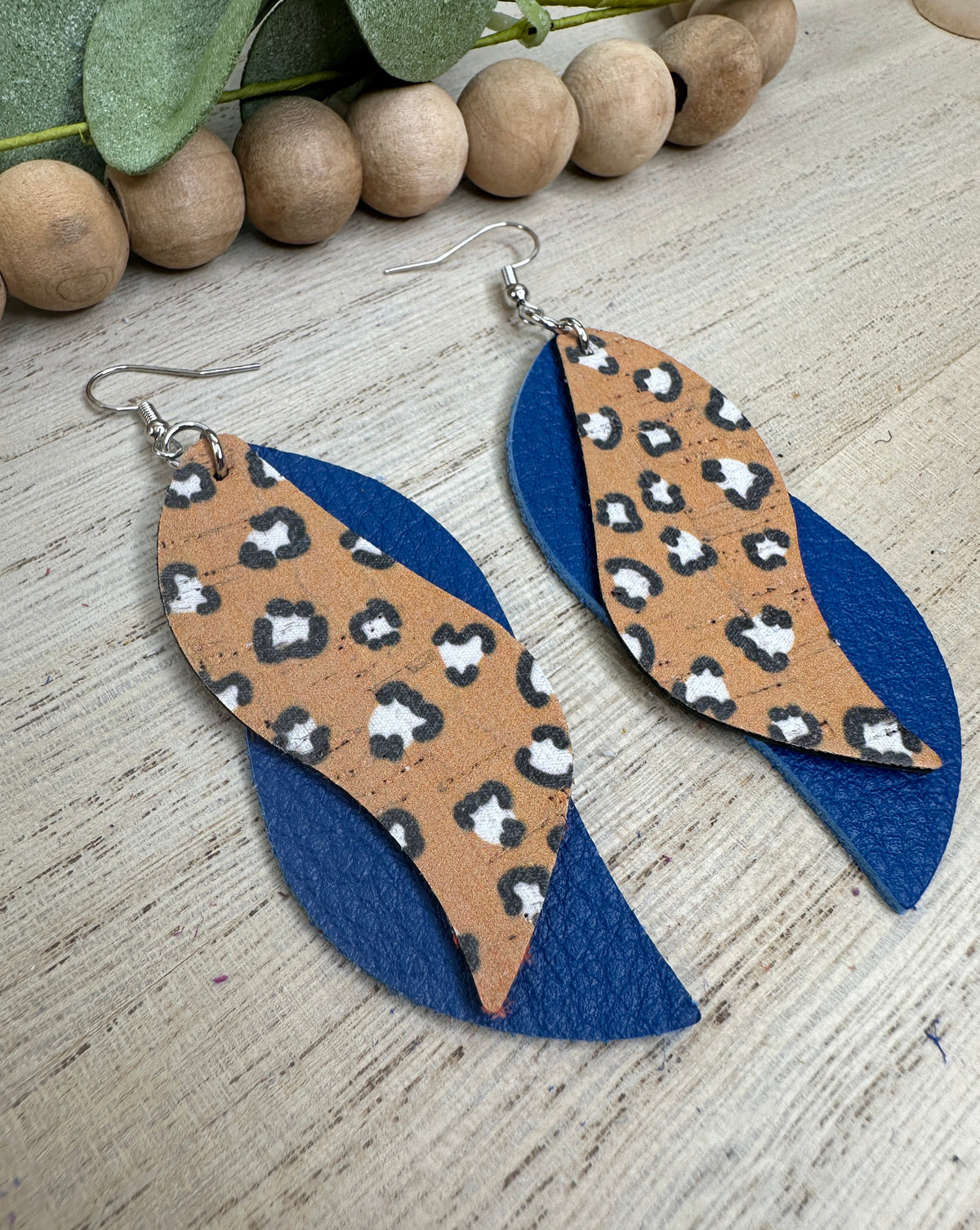 Royal Mustard Leopard Layered Earring