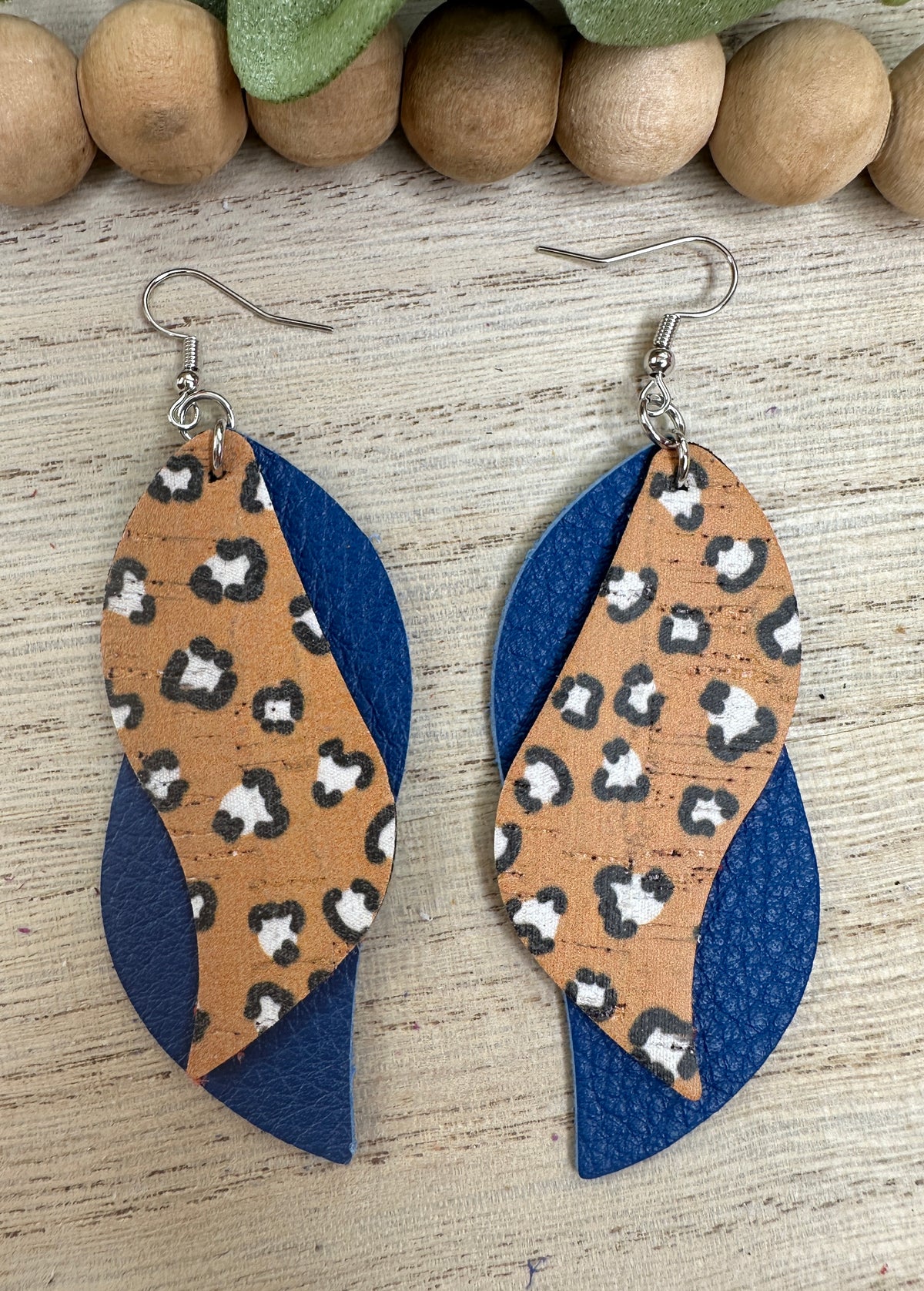 Royal Mustard Leopard Layered Earring