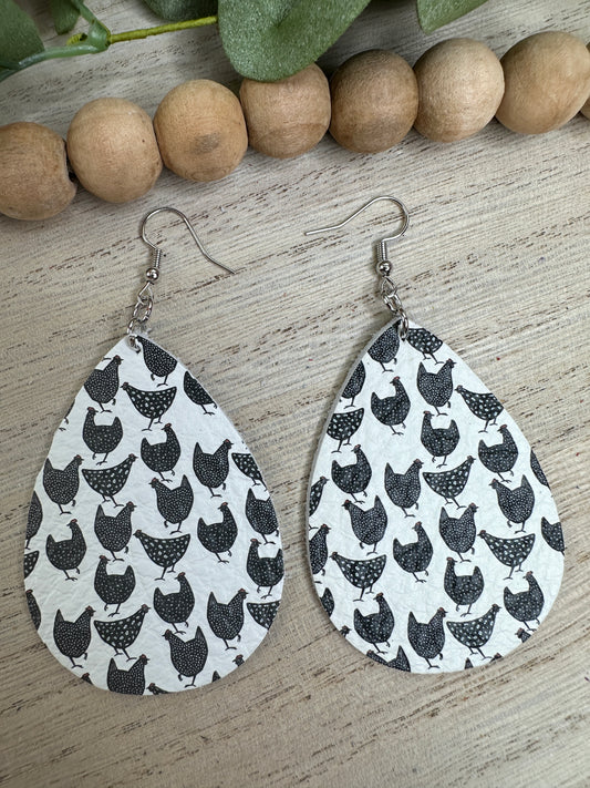 Chickens Teardrop Earring