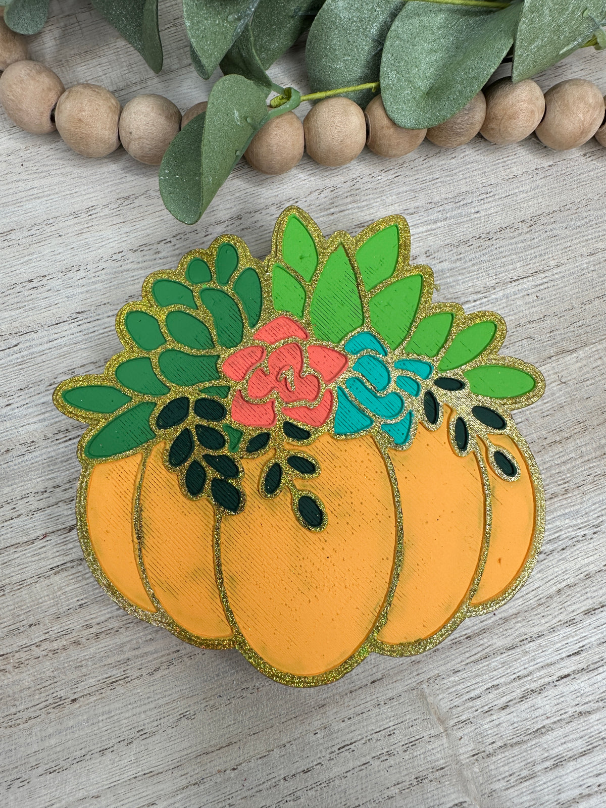 Short Brighter Pumpkin Succulent