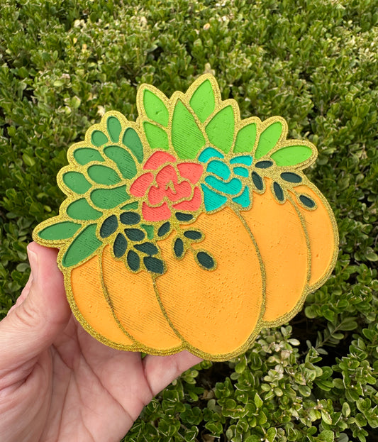 Short Brighter Pumpkin Succulent