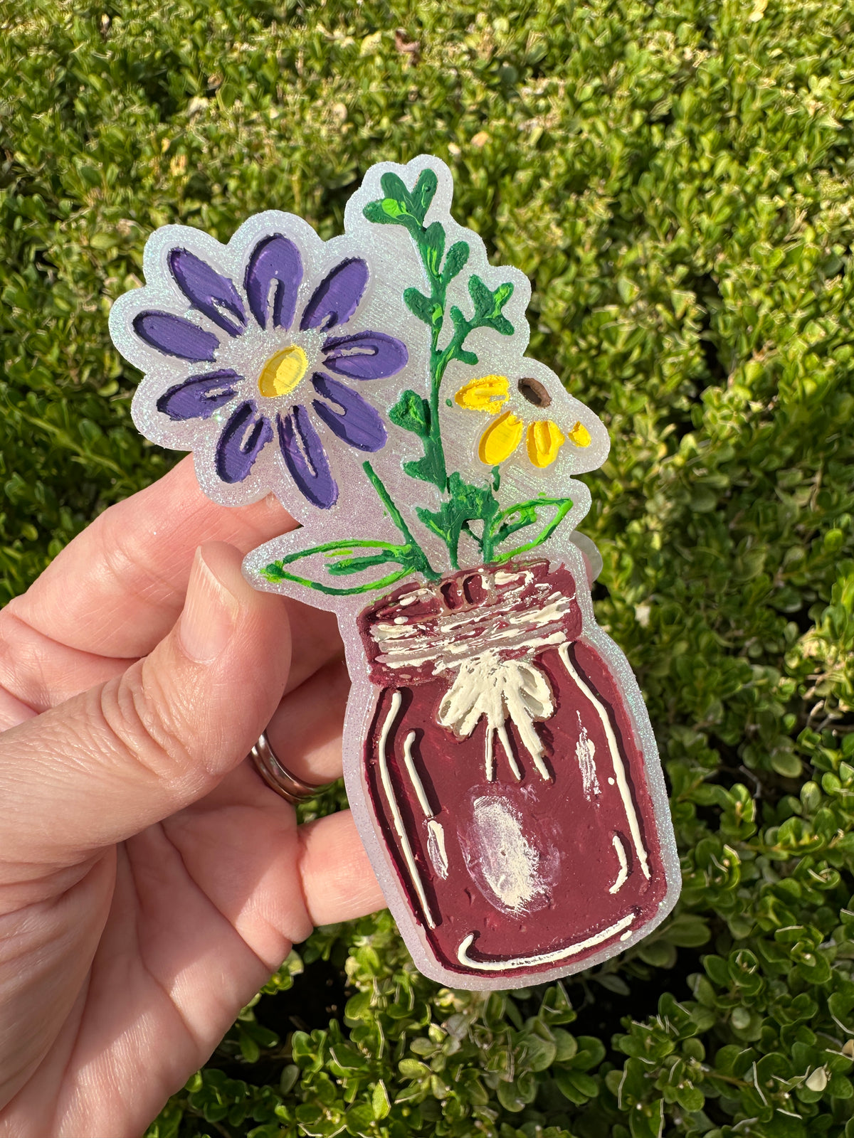 Maroon Mason Jar
