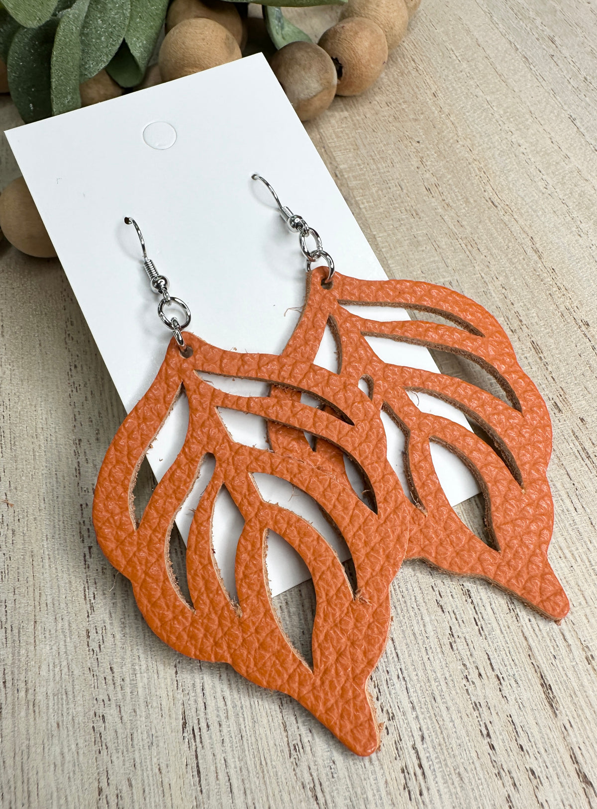 Perfect Orange Leaf Earring