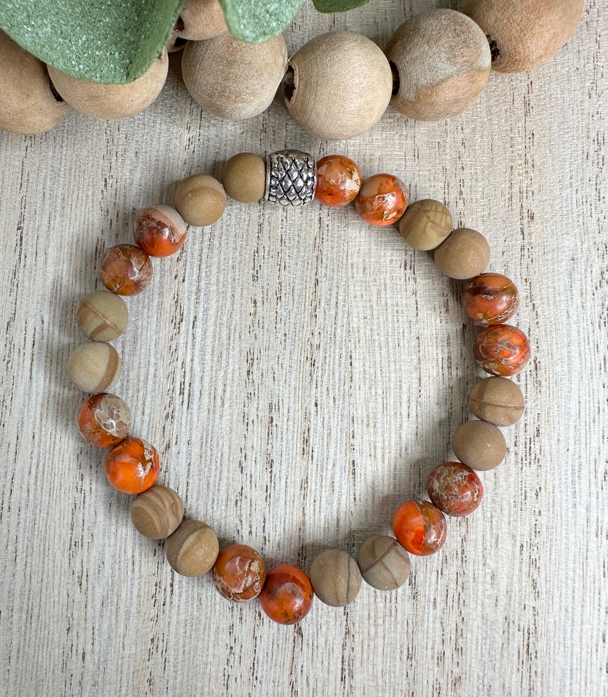 BRACELET #6 Orange and Brown