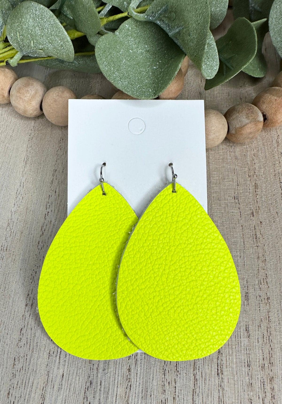 Neon Safety Yellow  Earring