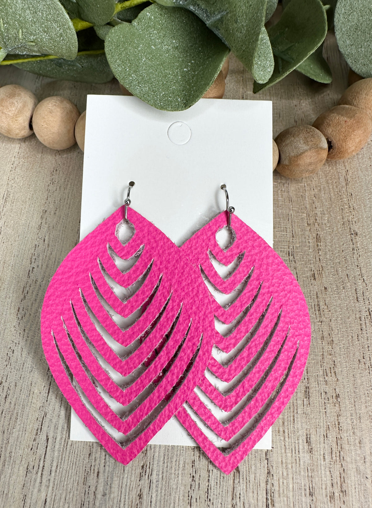 Hot Pink Cutout Earring