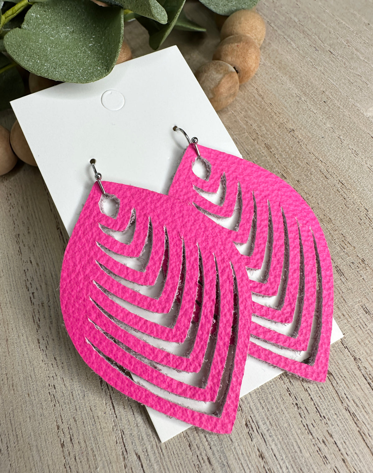 Hot Pink Cutout Earring