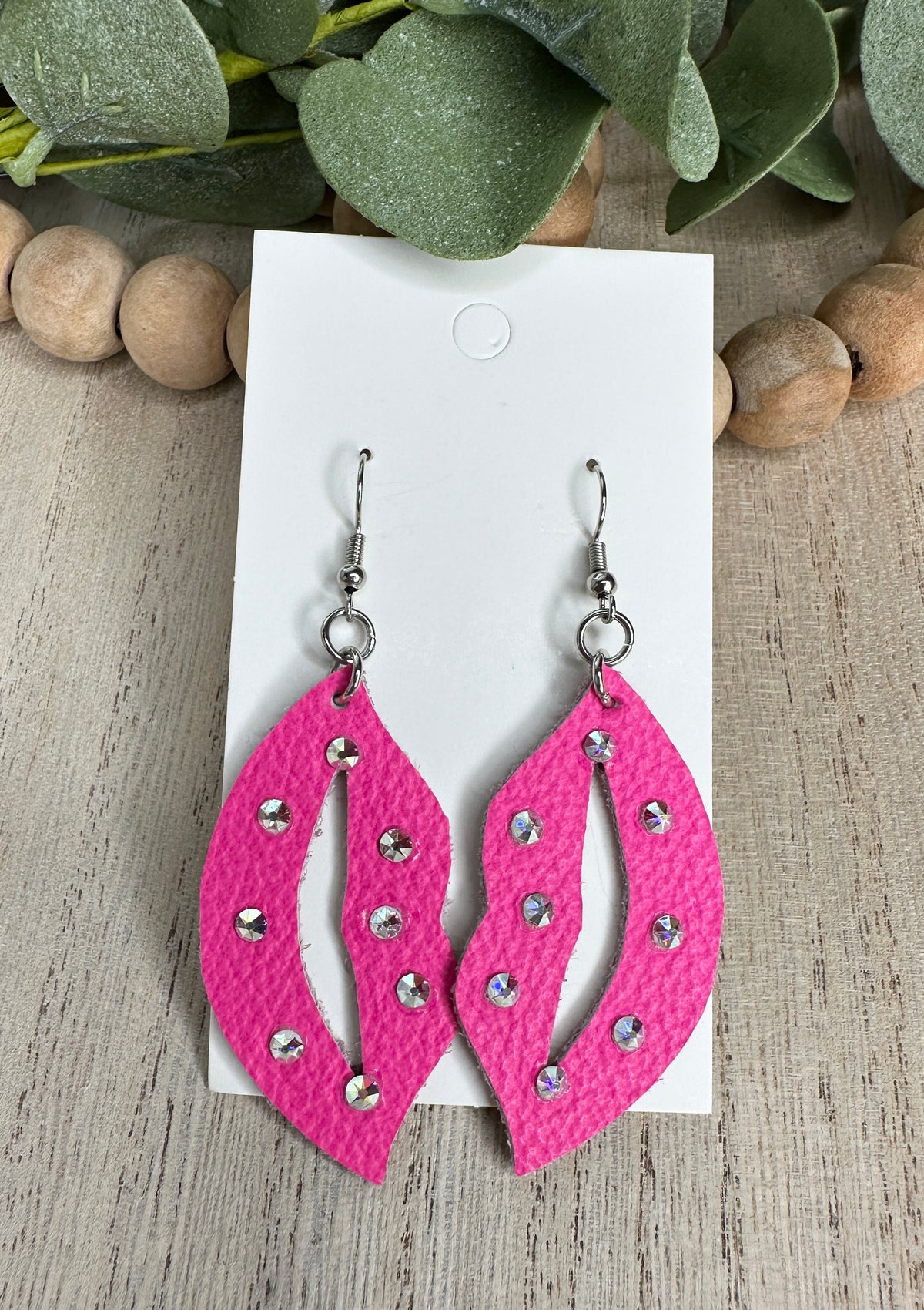 Hot Pink Bling Lips Earring