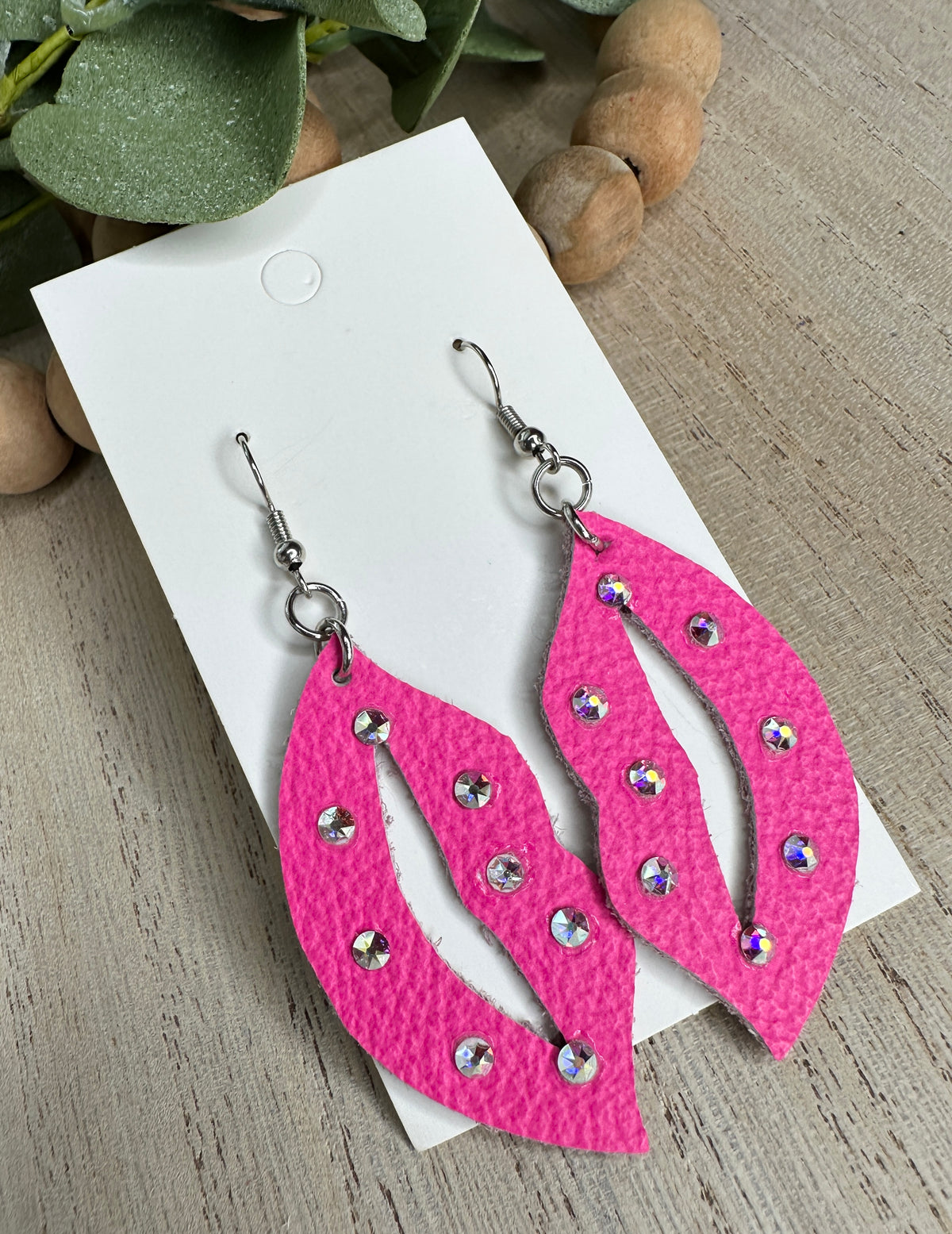 Hot Pink Bling Lips Earring