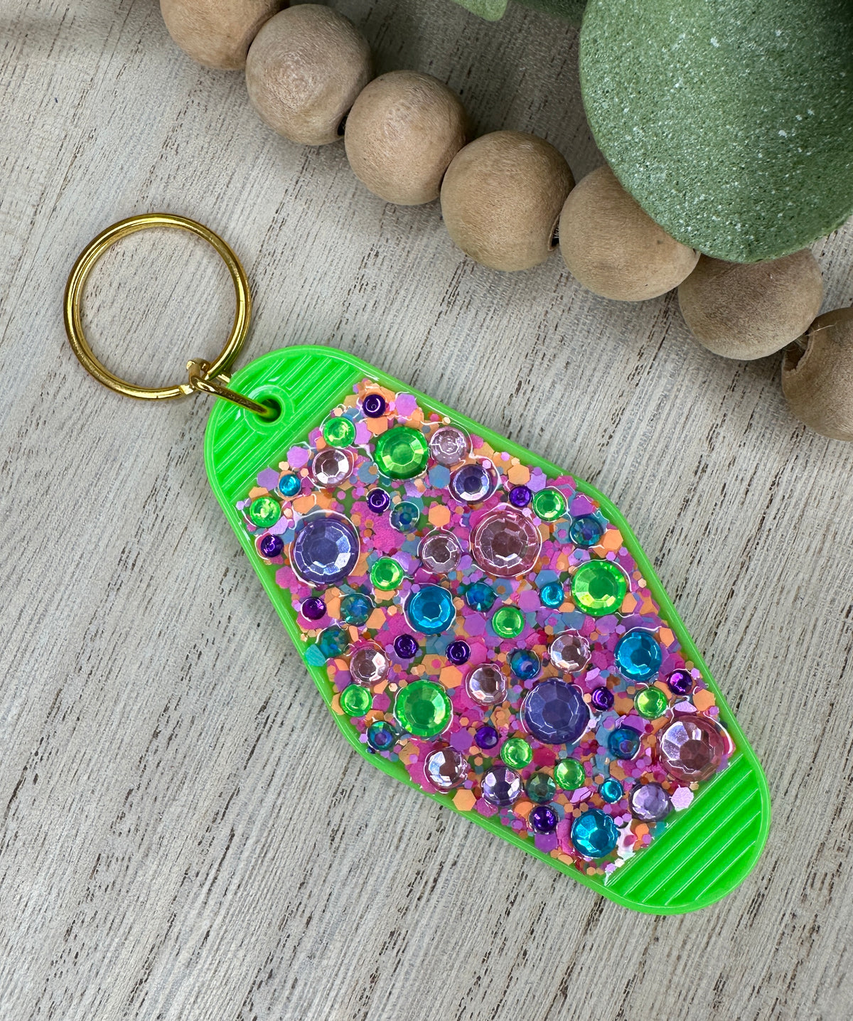 Anti Social Moms Club Bling Motel Keychain