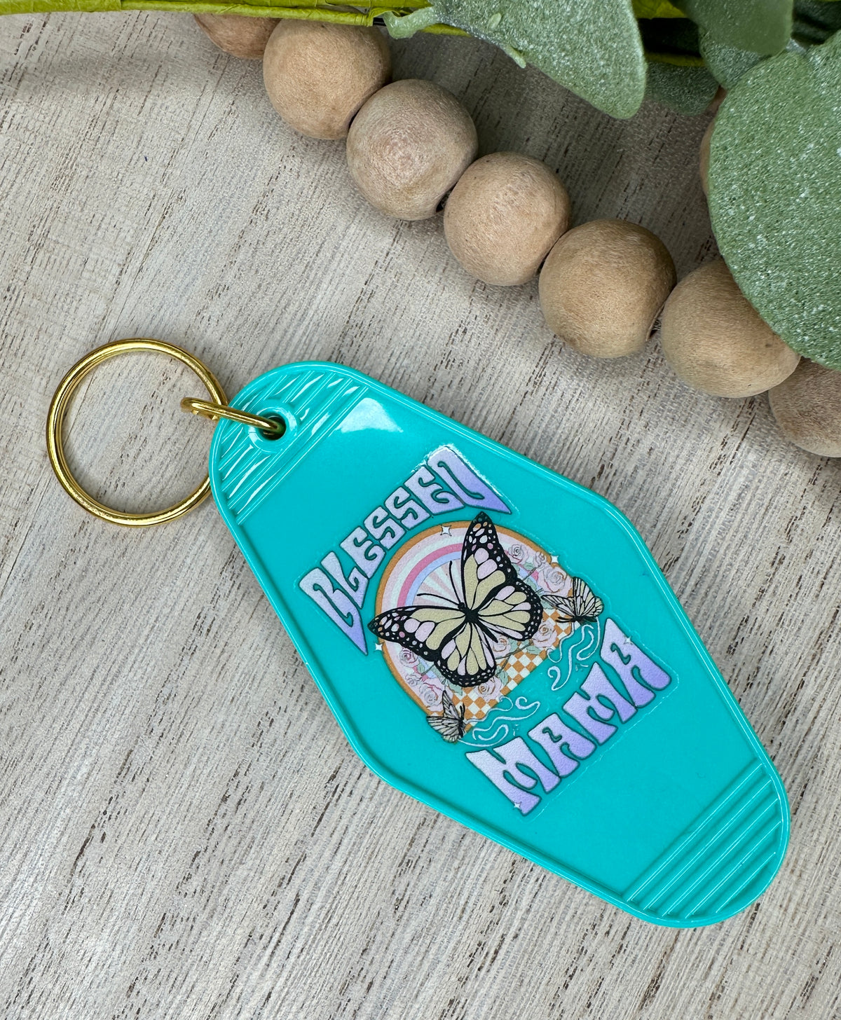 Blessed Mama Bling Motel Keychain
