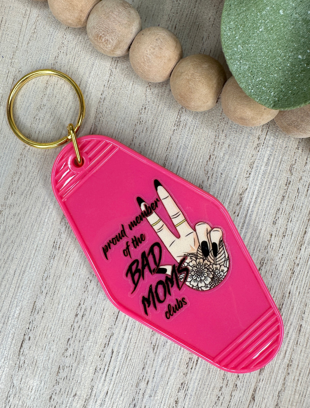 Bad Moms Club Bling Motel Keychain