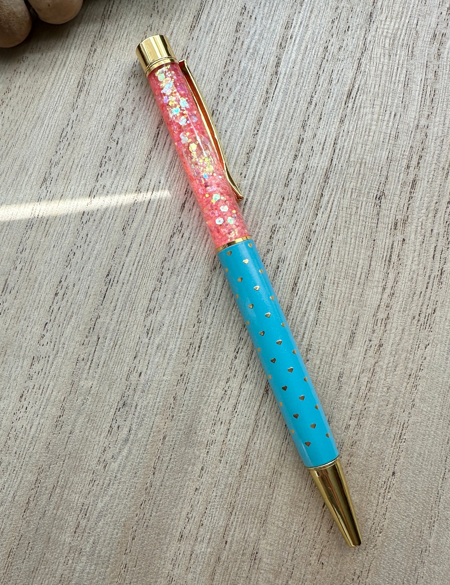 Turquoise Snowglobe Pen E
